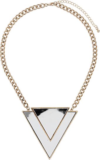 Topshop Mirrored Triangle Collar - Lyst