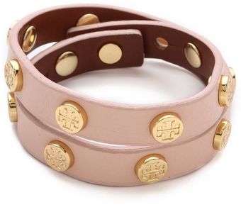 Tory Burch Double Wrap Logo Bracelet - Lyst