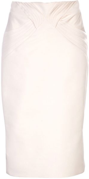 Zac Posen High Waist Pleat Skirt - Lyst
