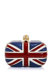 Alexander McQueen Britannia Skull Box Clutch - Lyst