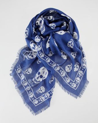 Alexander McQueen Skull Print Scarf - Lyst