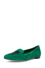  Suede Slipper in Green