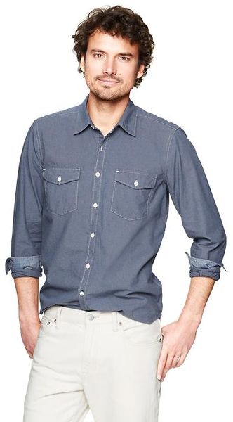 Gap Micro Checkered Shirt - Lyst