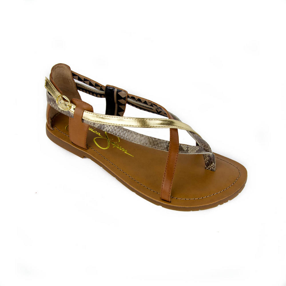 jessica simpson gold flat sandals