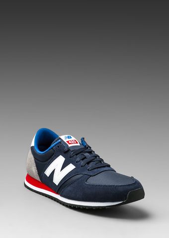 New Balance Classic U420 Suedenylon in Navy - Lyst