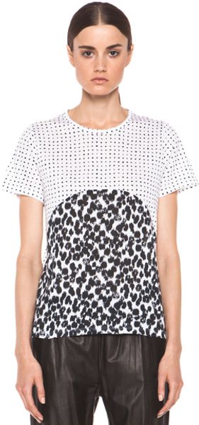 Stella McCartney Graphic Tee in Whiteblackabstract - Lyst