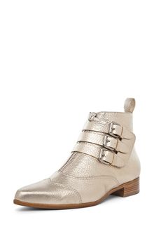 Tabitha Simmons Early Leather Booties in Metallics - Lyst