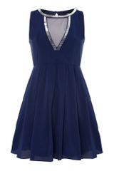 Tfnc Keyhole Fit and Flare Dress
