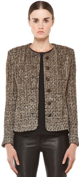 Theyskens' Theory Jallik Farns Embroidered Jacket in Brownmetallics - Lyst