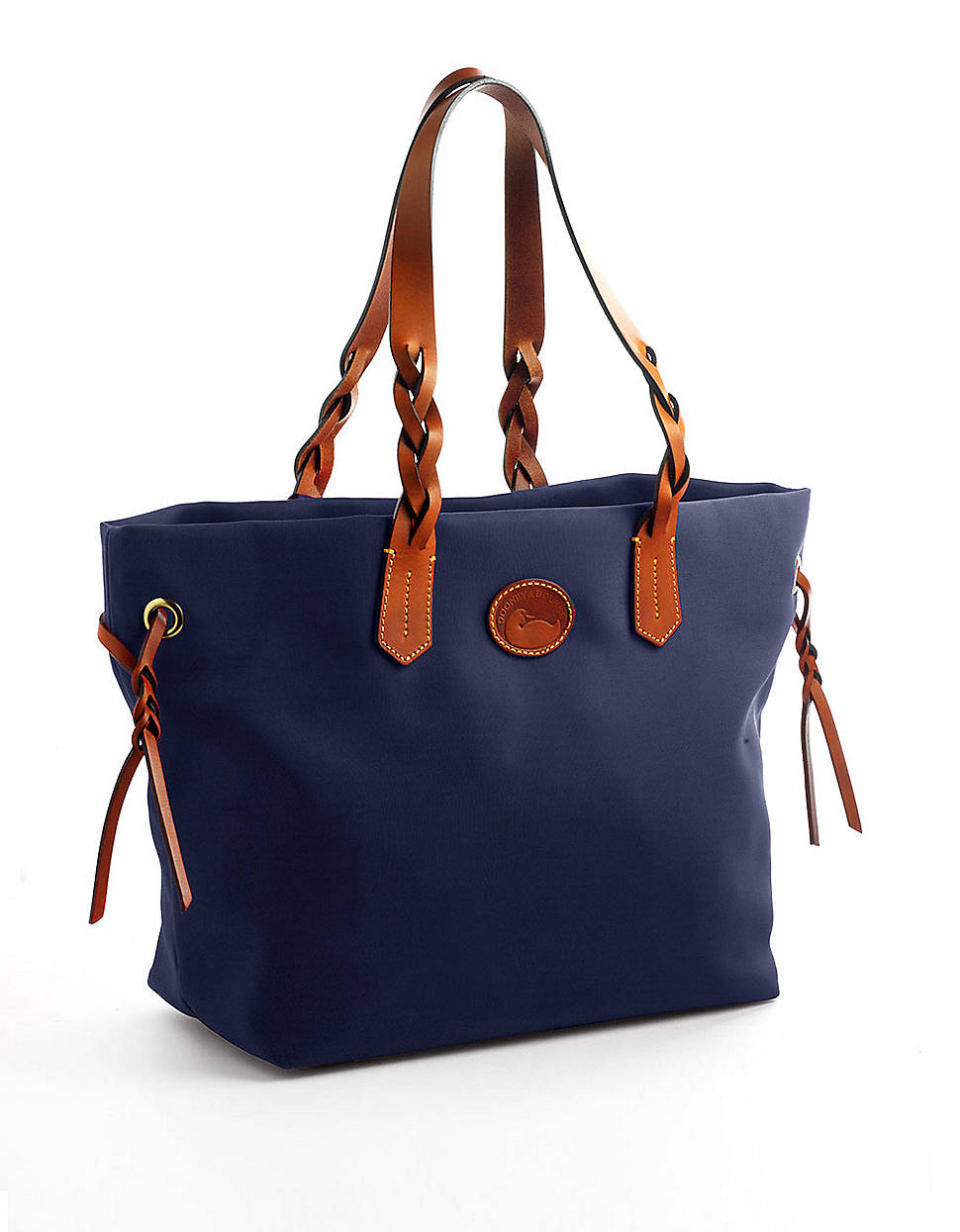 Dooney & Bourke Shopper Tote Bag in Blue (navy/tan) | Lyst