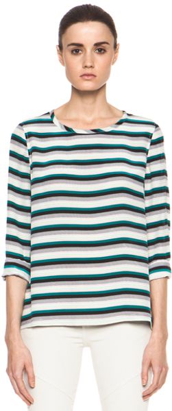 Equipment Joelle Stripe Liam Tee in Stripeswhite - Lyst