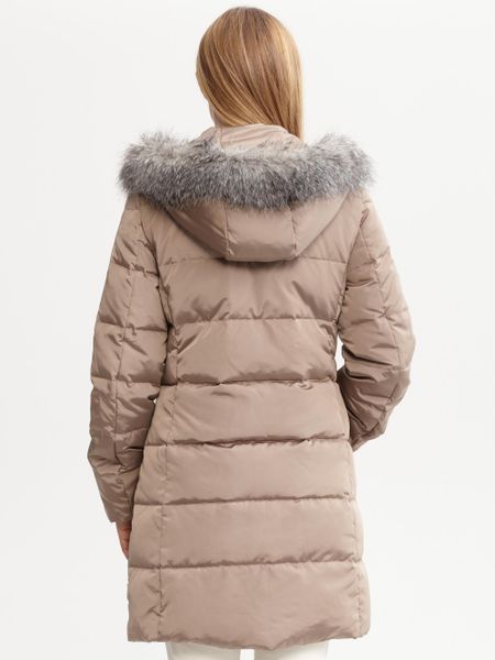 long beige puffer