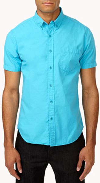 mens light blue short sleeve button up