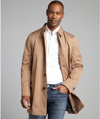 Burberry Cotton Button Down Car Coat Trench - Lyst