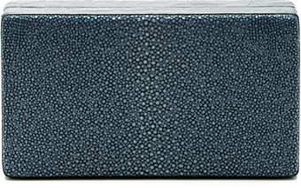 Hunting Season Blue Jean Shagreen Box Clutch - Lyst