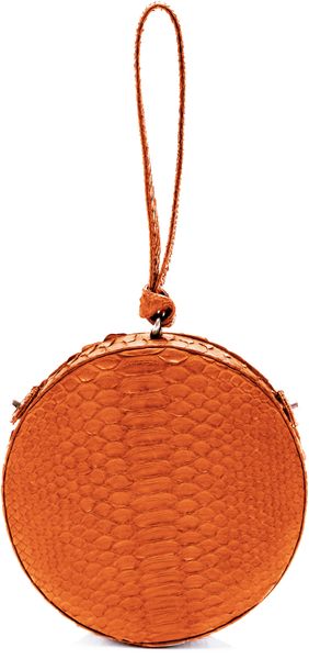 Hunting Season Mandarin Python Round Clutch - Lyst