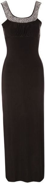Jane Norman Embroidered Scoop Back Maxi Dress - Lyst