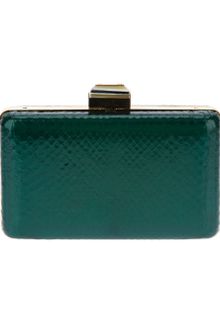 Lanvin Python Skin Box Clutch - Lyst