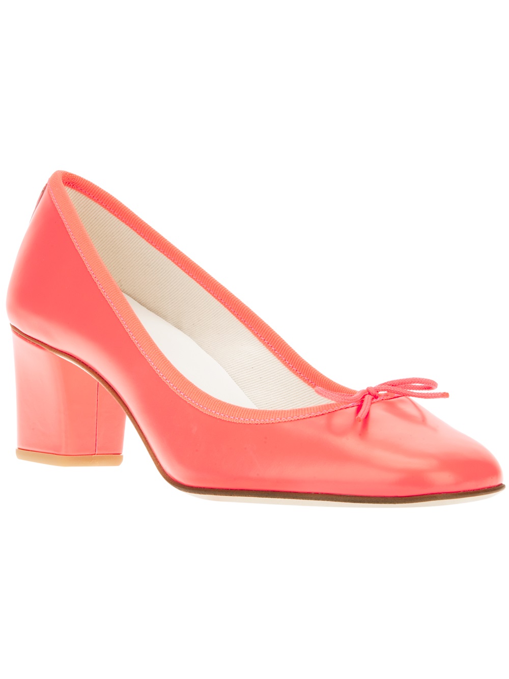 Repetto Block Heel Ballerina Pump in Pink | Lyst
