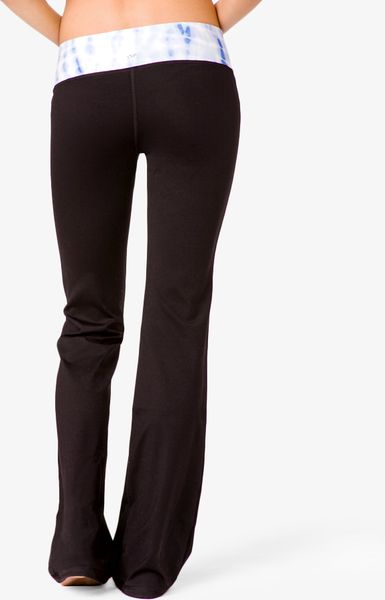 Forever 21 Tiedye Fit Flare Workout Pants in Blue (blackblue) Forever 21 Tiedye Fit Flare Workout Pants in Blue (blackblue)