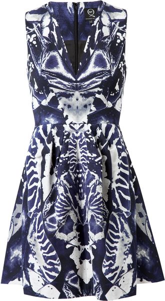 McQ by Alexander McQueen Structured Cotton Twill Dress - Lyst