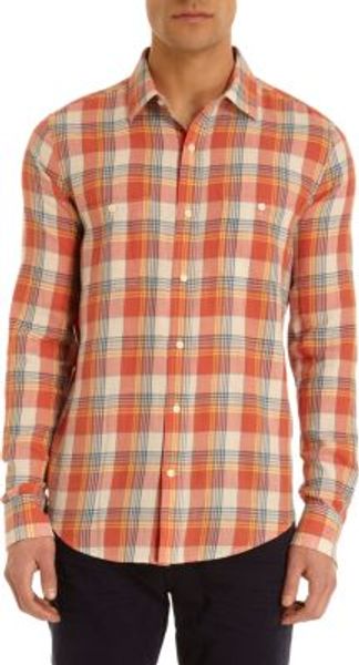 Vince Plaid Button Front Shirt - Lyst