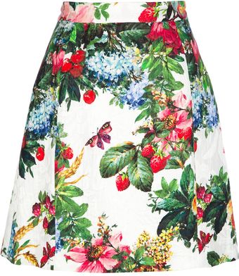 Dolce & Gabbana Floral Skirt - Lyst
