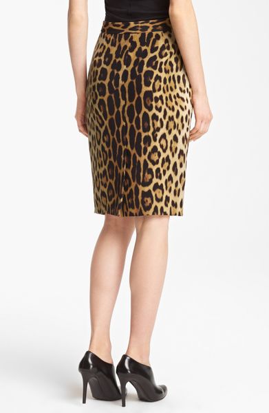 Moschino Cheap & Chic Leopard Print Pencil Skirt in Animal (leopard