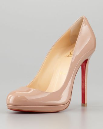 Christian Louboutin Neofilo Patent Roundtoe Red Sole Pump - Lyst