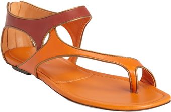 Sergio Rossi Asymmetric Toe Ring Sandal - Lyst