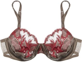 La Perla Kyoto Hana Satin and Lace Bra - Lyst