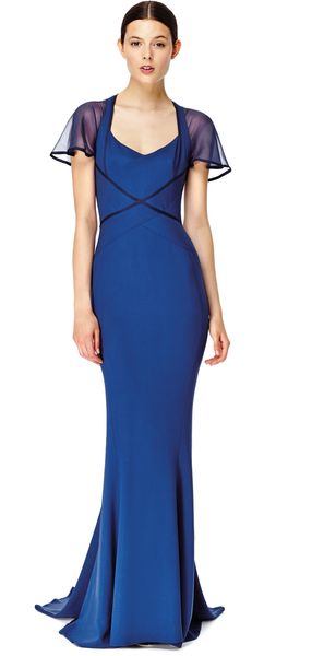 Zac Posen Cerulean Blue Gown - Lyst