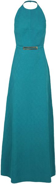 Derek Lam Textured Linenblend Backless Dress - Lyst