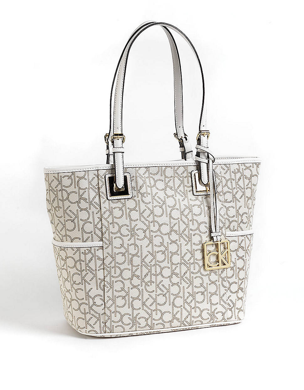 Calvin Klein Monogram Tote Bag in Beige (almond/khaki/white) | Lyst