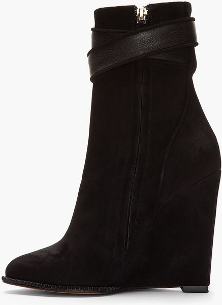givenchy shark lock boots suede