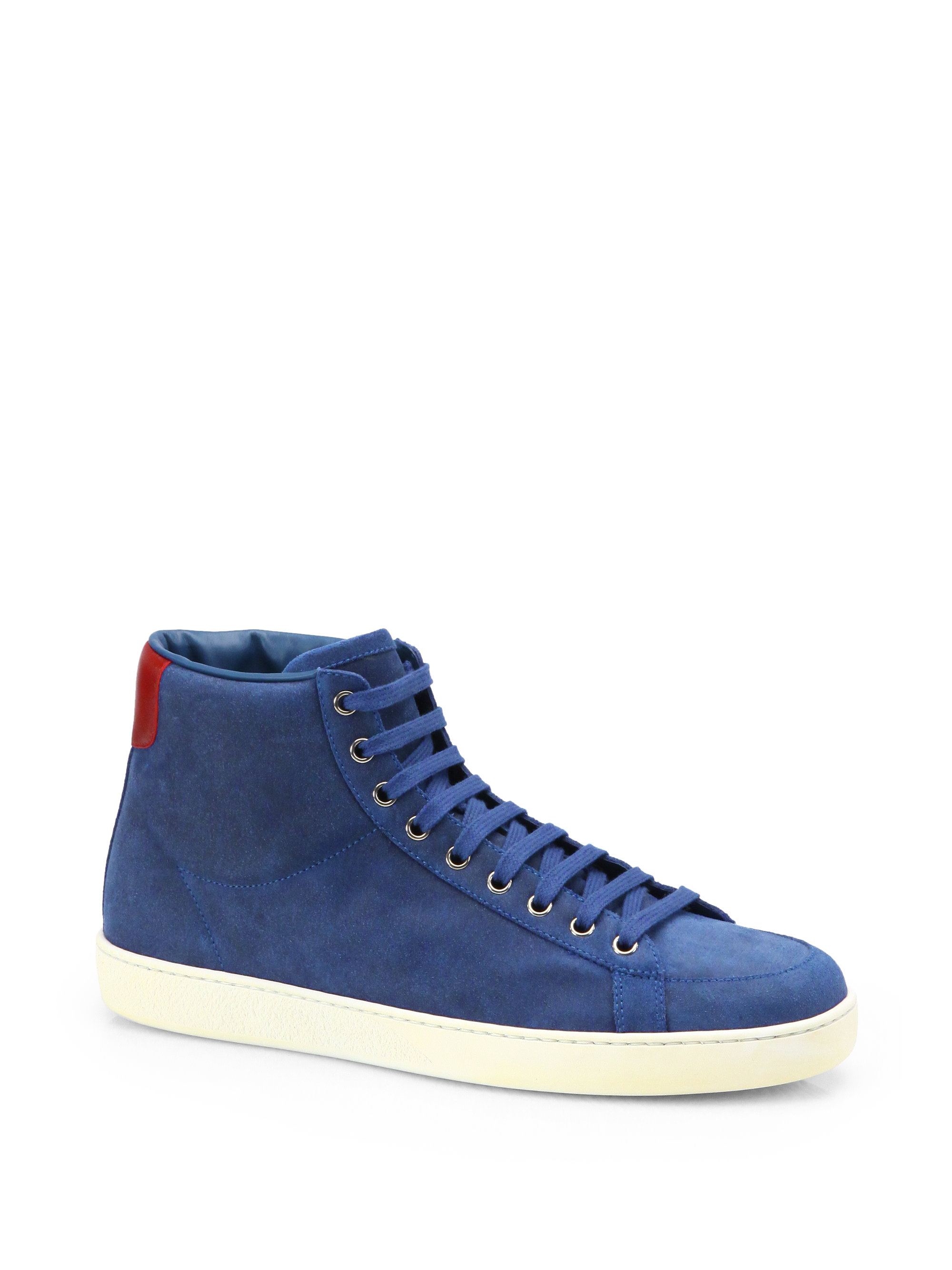 Gucci Brooklyn Hightop Sneakers in Blue for Men (blue-navy) | Lyst