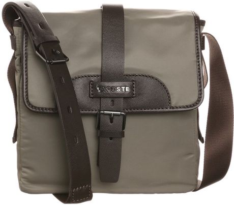 Lacoste Crossbody Across Body Bag Oliv in Gray for Men (oliv)