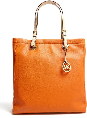 Michael by Michael Kors Tangerine Jet Set North South Tote - Lyst