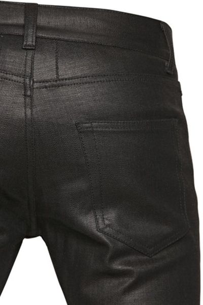 ysl waxed denim
