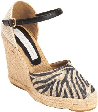 Stella McCartney Zebra Printed Espadrille Wedge - Lyst