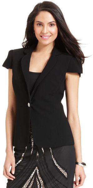 Tahari Cap-sleeve Evening Blazer - Lyst