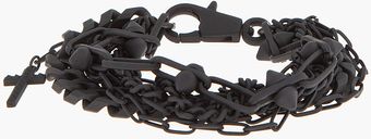 DSquared2 Black Matte Coated Multi Chain Bracelet - Lyst