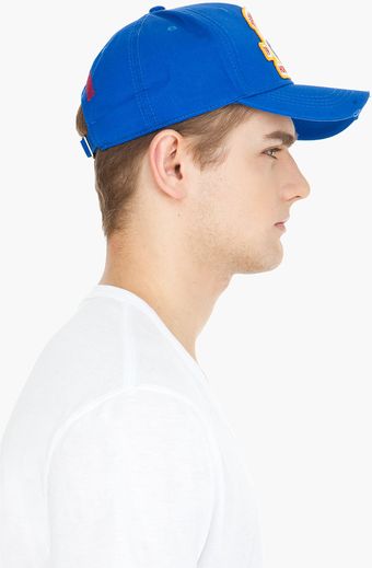 DSquared2 Royal Blue Gabardine Baseball Cap - Lyst