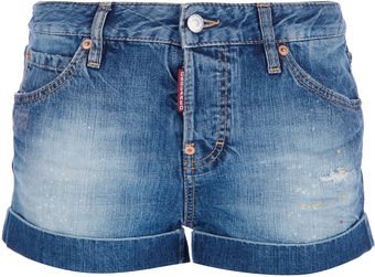 DSquared2 Denim Hot Pants - Lyst