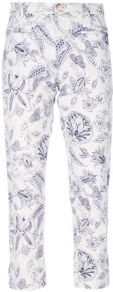 Isabel Marant Printed Cropped Trouser - Lyst
