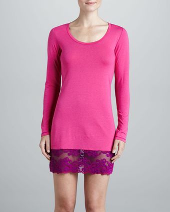 Josie Essential Lace-trim Sleep Shirt - Lyst