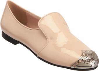 Miu Miu Metal Cap Toe Loafer - Lyst