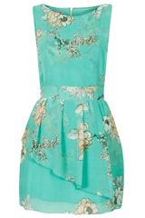 Topshop Floral Peplum Dress By Wal G