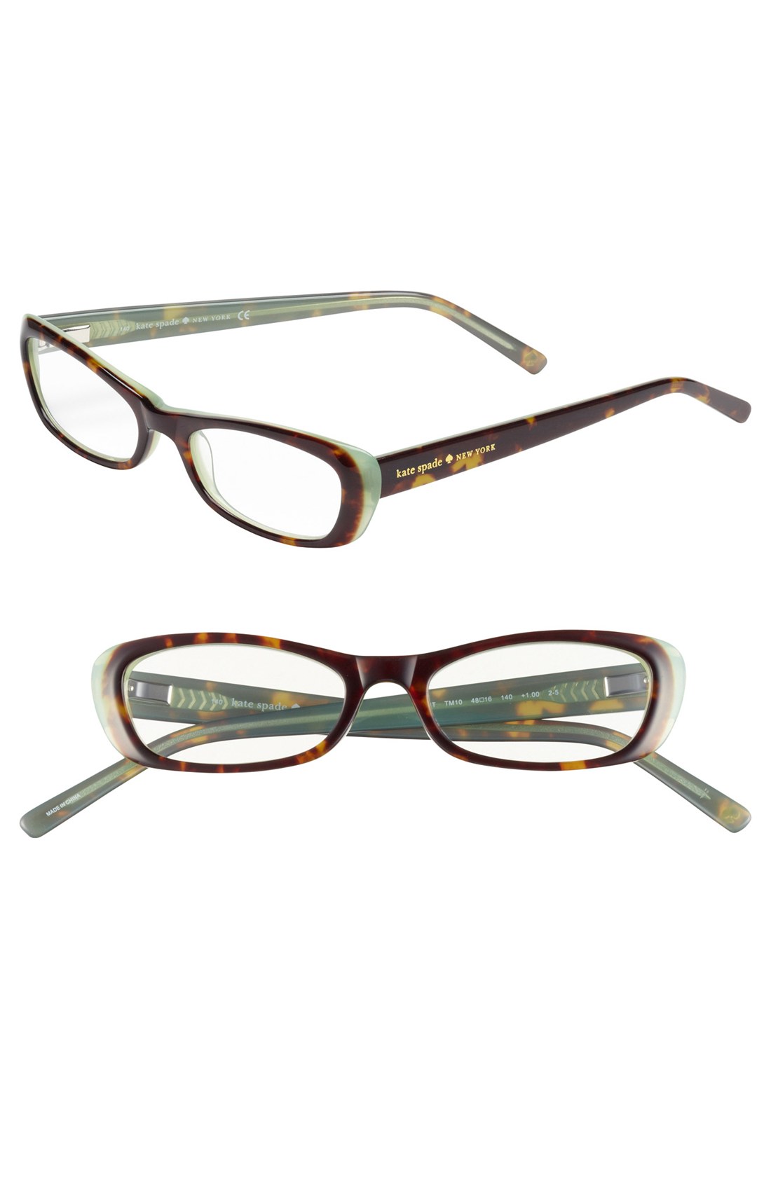 Kate Spade Berit Reading Glasses in Green (tortoise/ mint ...