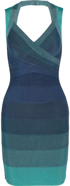 Hervé Léger Amee Ombre Bandage Dress - Lyst